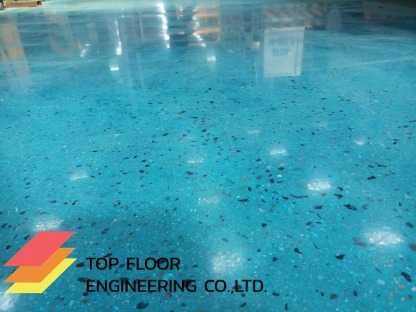 งานพื้นคอนกรีตชนิดซึมตัว TOP DYE - รับทำพื้น Epoxy พื้นสีอีพ็อกซี่
